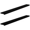 vidaXL Window Sills 2 pcs Brown Black 160x15x2 cm Solid Wood Oak