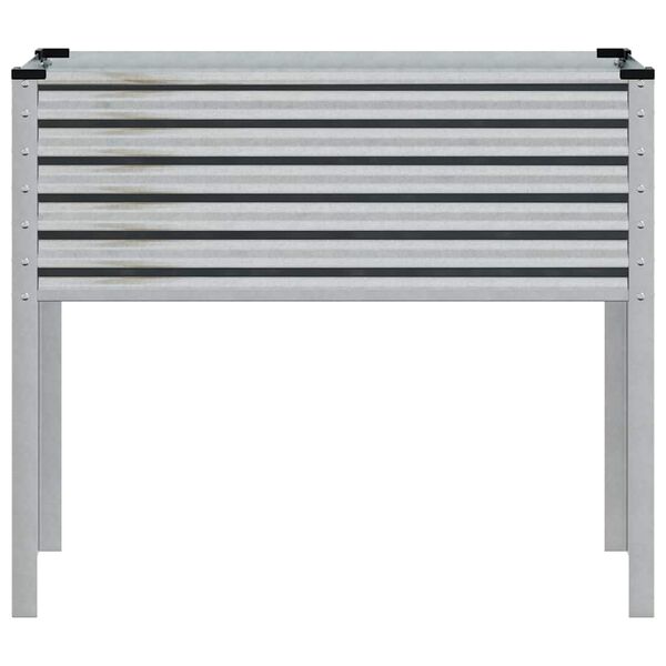 vidaXL Garden Planter 100x45x90 cm Galvanised Steel