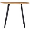 vidaXL Dining Table Oak and Black 90x73.5 cm MDF