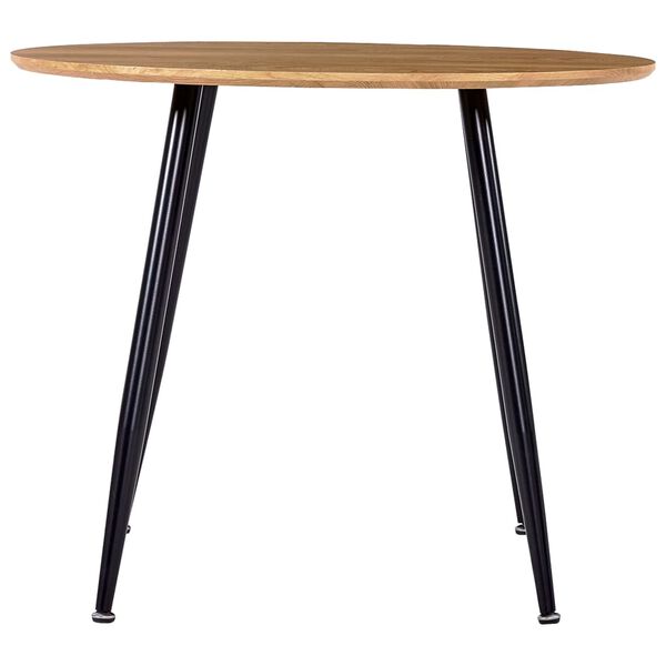 vidaXL Dining Table Oak and Black 90x73.5 cm MDF