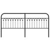 vidaXL Metal Headboard Black 200 cm