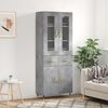 vidaXL Highboard Concrete Grey 69,5x34x180 cm Engineered Wood
