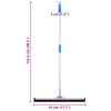 vidaXL Floor Squeegee 45.5x121.5 cm Steel and Rubber