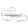 vidaXL Metal Bed Frame without Mattress Smoked Oak 160x200 cm