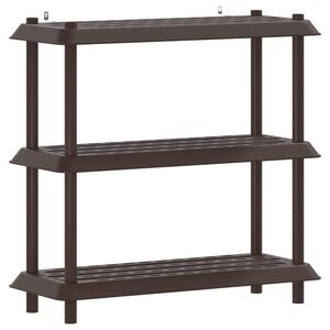 vidaXL Shelving Unit 3-Tier 100 x 40 x 96 cm PP Brown