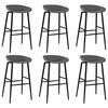 vidaXL 7 Piece Bar Set Black and Grey