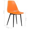 vidaXL Dining Chairs 6 pcs Orange PP