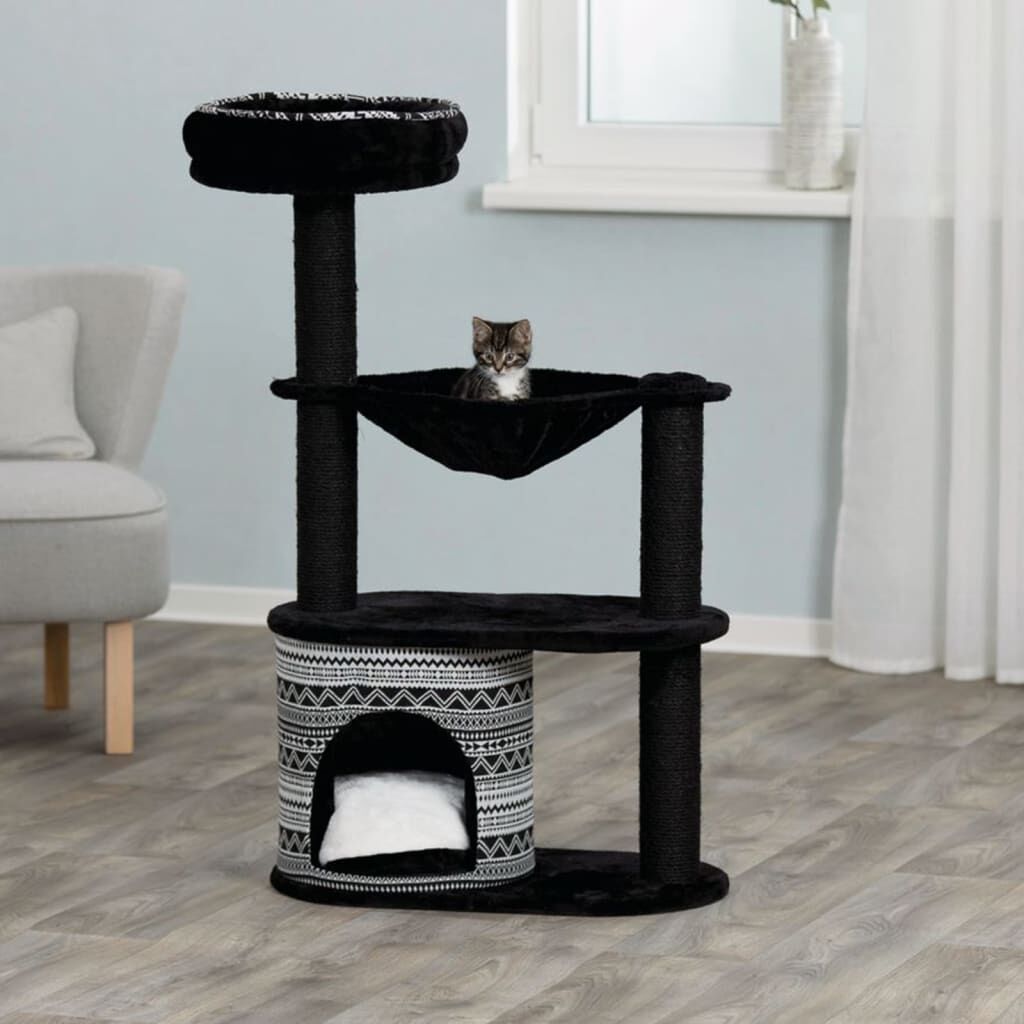 Black cat scratching post new arrivals