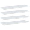vidaXL Bookshelf Boards 4 pcs High Gloss White 60x20x1.5 cm Engineered Wood