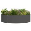 vidaXL Planter Ring Black 80 x 80 x 20 cm Cold-rolled Steel