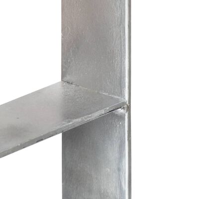 vidaXL Fence Anchors 6 pcs Silver 7x6x60 cm Galvanised Steel
