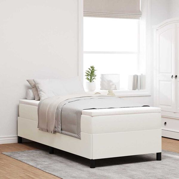 vidaXL Bed Frame Cream 90 x 200 cm Corduroy fabric