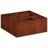 vidaXL Garden Planter Rusty 100 x 100 x 50 cm Weathering Steel