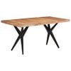 vidaXL Dining Table 160x80x76 cm Solid Acacia Wood