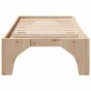vidaXL Bed Frame Brown 100 x 200 cm Solid Pine Wood