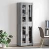 vidaXL Highboard FLORIN Grey Sonoma 60 x 35 x 182 cm Engineered Wood