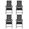 vidaXL 5 Piece Outdoor Dining Set Aluminium and WPC Black