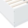 vidaXL Bed Frame with LED without Mattress White 75x190 cm Small Single