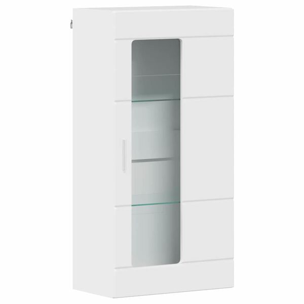 vidaXL Wall-mounted Cabinet High gloss white 55 x 29 x 100 cm