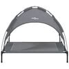 vidaXL Dog Bed with Canopy Anthracite Oxford Fabric and Steel