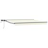 vidaXL Manual Awning Frame with LEDs Cream and Anthracite 5 x 3 m