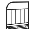 vidaXL Metal Bed Frame without Mattress with Footboard Black 135x190cm