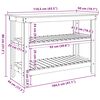 vidaXL Work Bench Wax brown 110.5 x 50 x 80 cm Solid pine wood