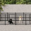 vidaXL Outdoor Dog Kennel Steel 7.51 m&sup2;