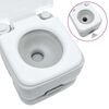 vidaXL Camping Toilet Grey and White 41.5 x 36.5 x 30 cm Polyethylene