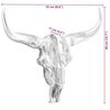 vidaXL Bull Skull Silver 53 x 11 x 40 cm Aluminium