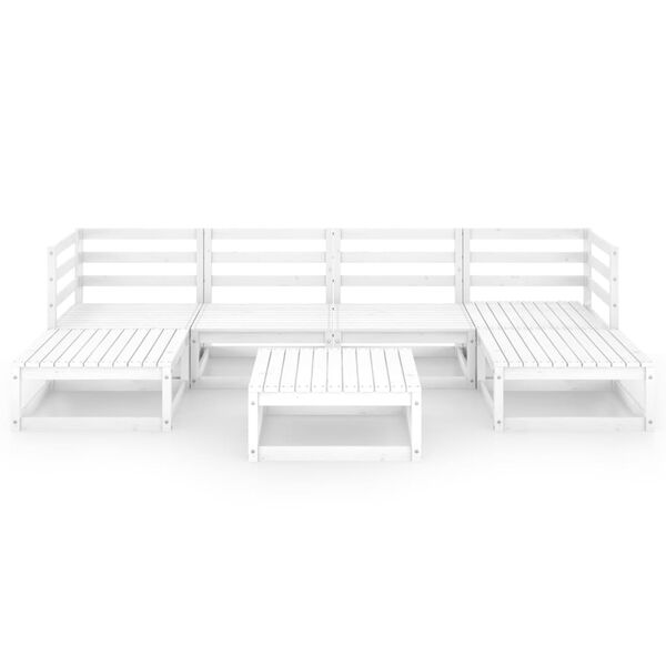 vidaXL 7 Piece Garden Lounge Set Solid Wood Pine
