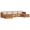 vidaXL Outdoor Sofa Set 6 pcs Natural Solid Acacia Wood
