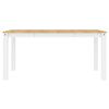 vidaXL Dining Table Panama White 160x80x75 cm Solid Wood Pine