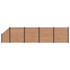 vidaXL Fence Set 5 pcs 792 x 186 cm WPC and Aluminium Brown