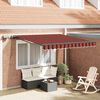 vidaXL Retractable Awning Manual Orange and brown 300 x 250 cm Fabric