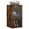 vidaXL Wall Cabinet with Glass Doors Smoked Oak 35x37x68.5 cm