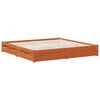 vidaXL Bed Frame with Drawer Wax Brown 180 x 200 cm Solid Pine Wood