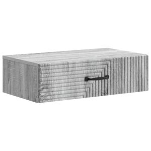 vidaXL Wall-Mounted Side Table Grey Sonoma 59 x 34.5 x 17 cm