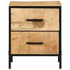 vidaXL Bedside Cabinet 2 pcs Brown and Black 40 x 35 x 50 cm