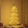 vidaXL Metal Christmas Tree with Stand Gold 150 cm Powder-coated Steel