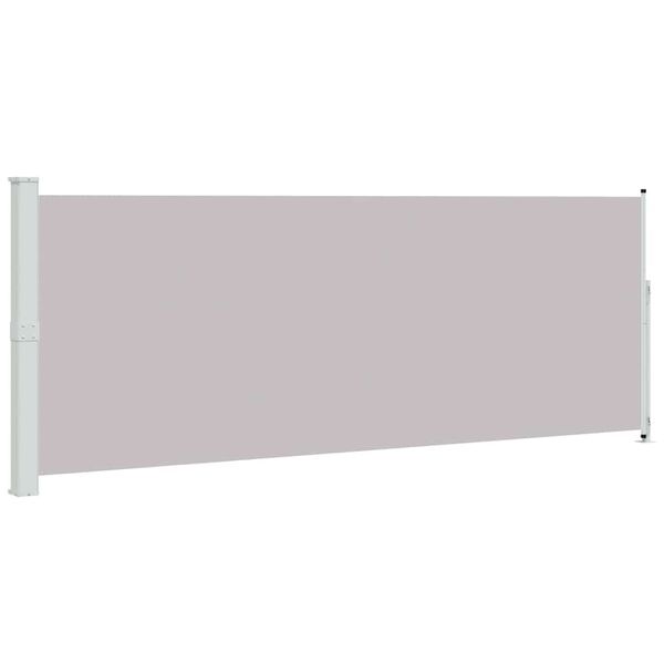 vidaXL Patio Retractable Side Awning 180x500 cm Grey