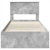 vidaXL Bed Frame Concrete Grey 100 x 200 cm Engineered Wood