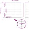 vidaXL Field Fence Silver 50 x 1 m Galvanised steel