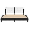 vidaXL Bed Frame without Mattress "Zadar" Black and White 140x190 cm Faux Leather