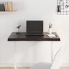 vidaXL Table Top Dark Brown 80x50x(2-4) cm Treated Solid Wood Live Edge
