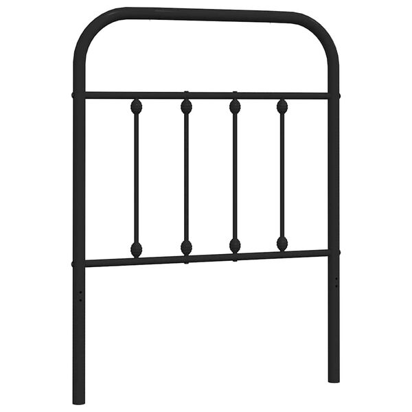vidaXL Metal Headboard Black 75 cm