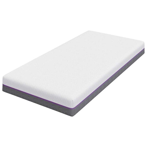 vidaXL Mattress White and Grey 120 x 200 cm Memory Foam