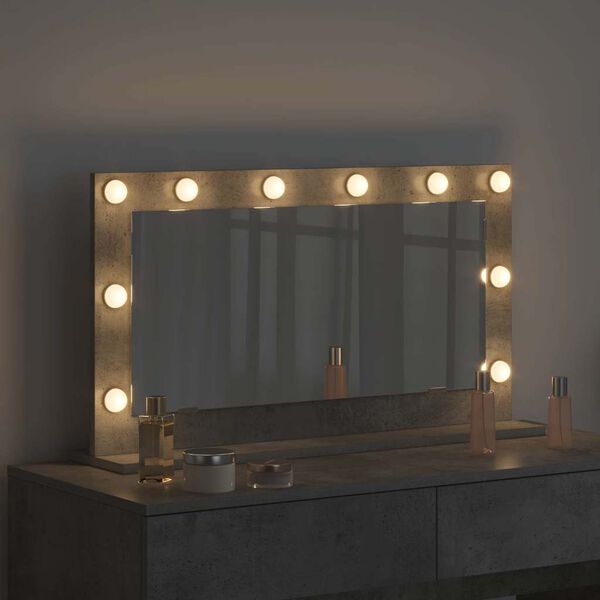 vidaXL Vanity Mirror with Mirror Concrete Grey 80 x 45 x 18 cm