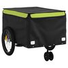 vidaXL Bike Trailer Black and Green 45 kg Iron