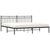 vidaXL Metal Bed Frame without Mattress with Headboard Black 193x203cm